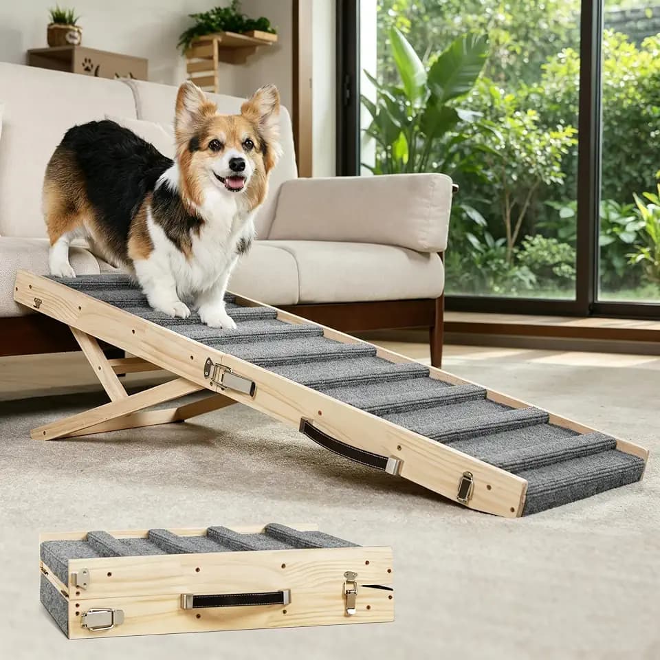 Dog Ramp for Small & Medium Dogs Foldable Pet Ramp for Bed Sofa