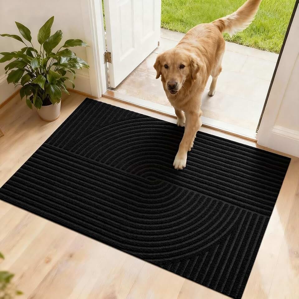 Schmutzfangmatte Innen Außen 60x90cm, Fussmatte haustür-Grau