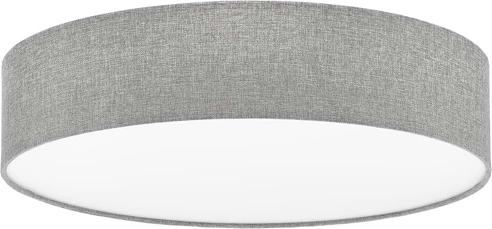 EGLO Deckenlampe Pasteri, 3 flammige Textil Deckenleuchte, Material: Stahl