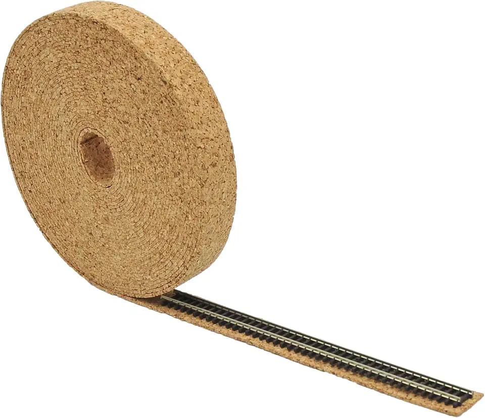 SPD UK OO Gauge Korkbahnunterlage, Rolle für Handwerk, Modelleisenbahn-Set, Design, 10 m x 35 mm, 4 mm dick