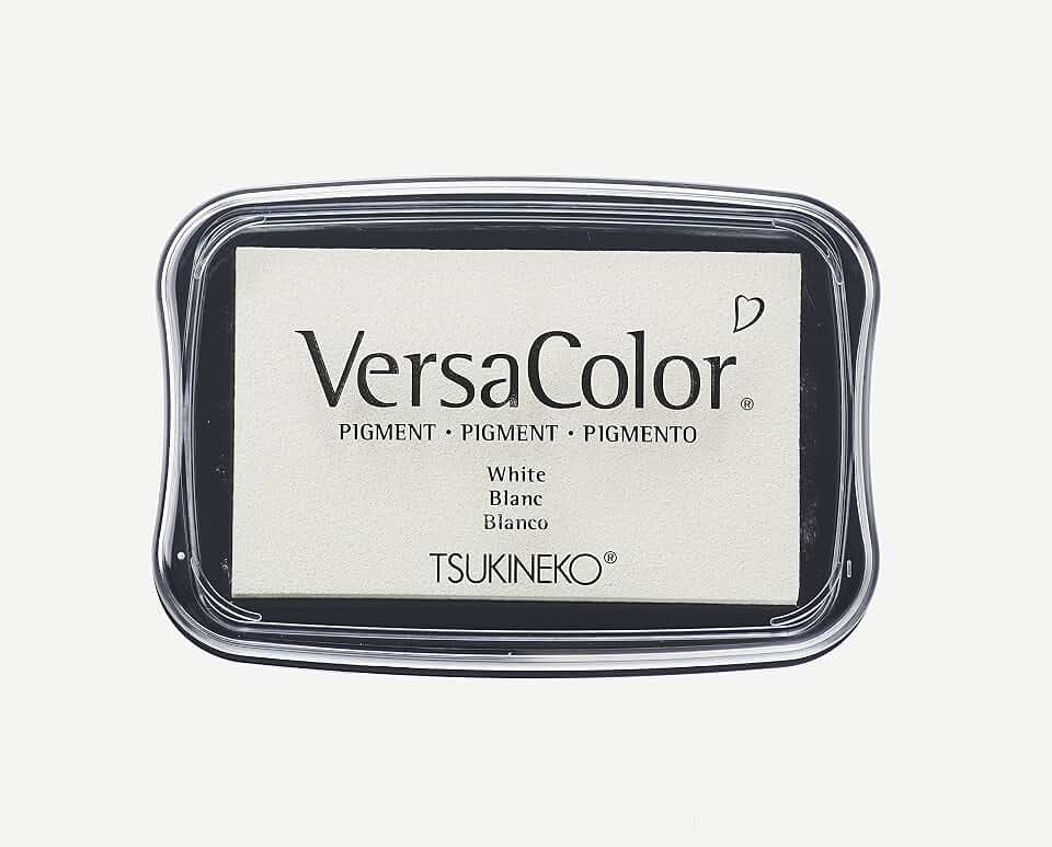 Rayher 29017102 Versa Color Pigment-Stempelkissen, 9,6x6,3x1,8cm, weiß