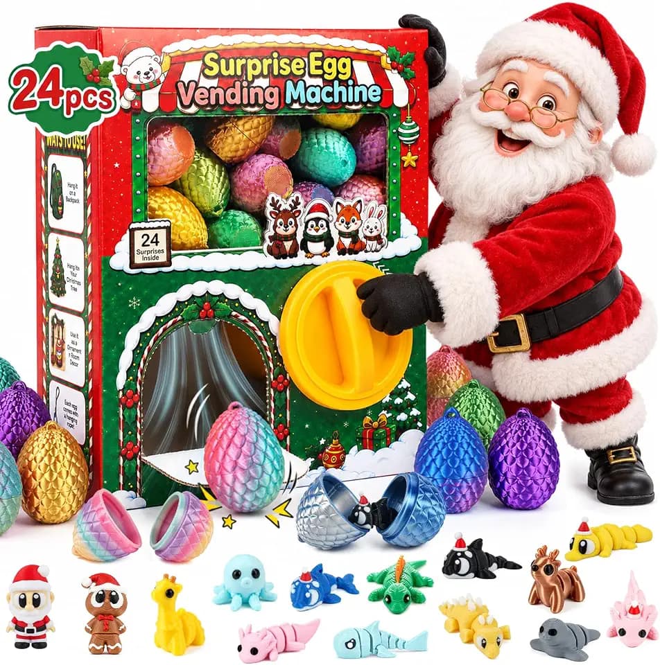 3D Printed Animals Advent Calendar 2026 for Kids Vending Machine
