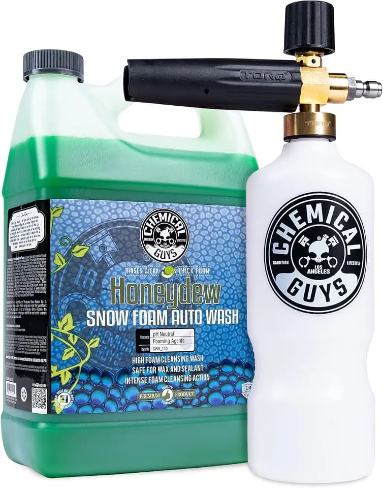 Chemical Guys, TORQ Max Foam 8 Cannon & Honeydew Snow Foam Kit, 1 Gallon