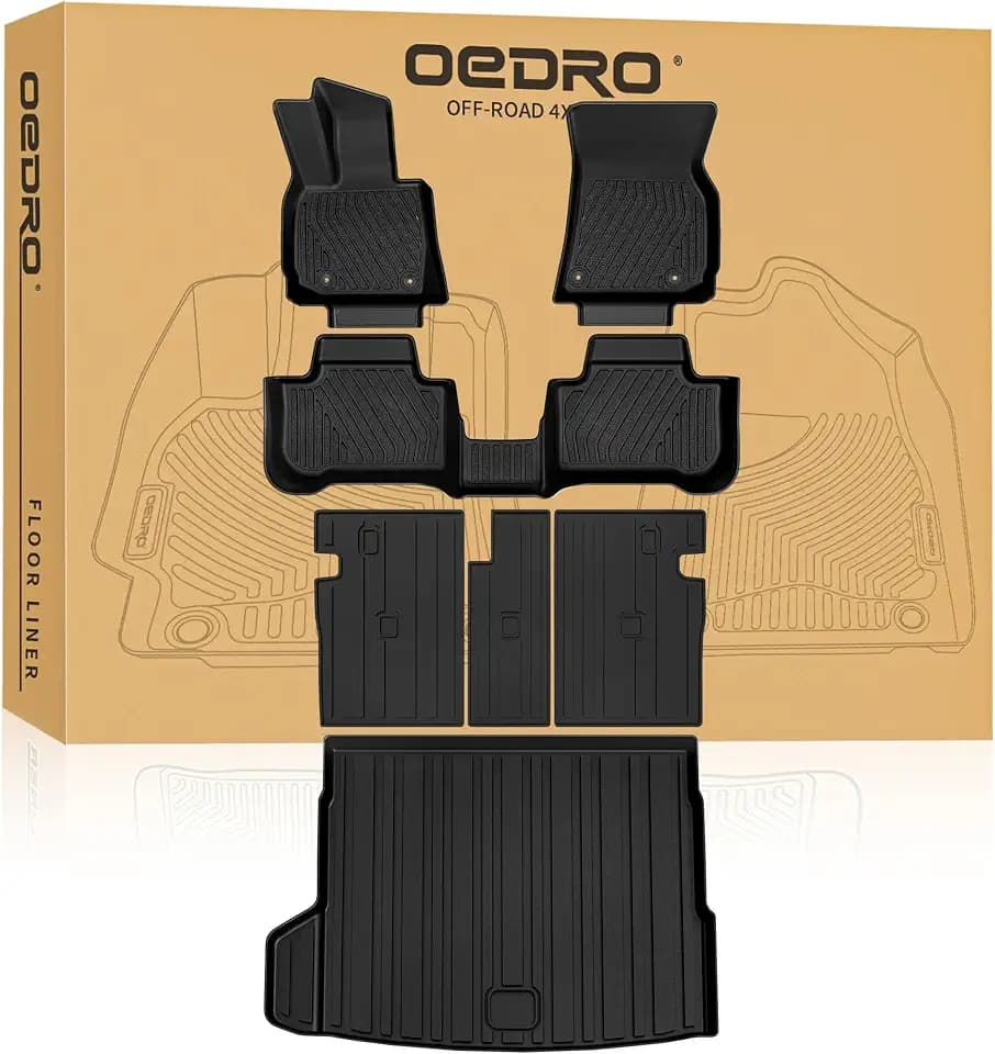 Floor Mats & Cargo Mat & Backrest Mats for BMW X3 2026 2025 Custom Fit TPE All Weather 1st & 2nd Row Car Mats and Trunk Liners Accessories for 30 xDrive M50 xDrive