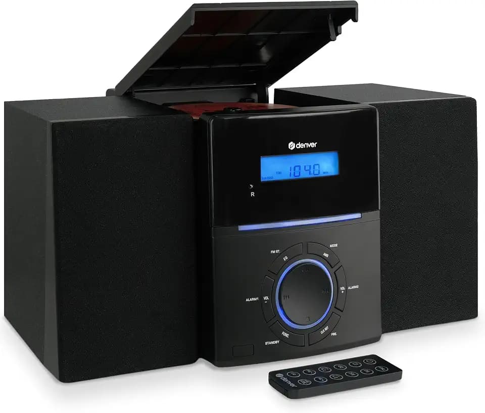 Denver Micro-HiFi-Anlage mit CD, FM-Radio und Fernbedienung