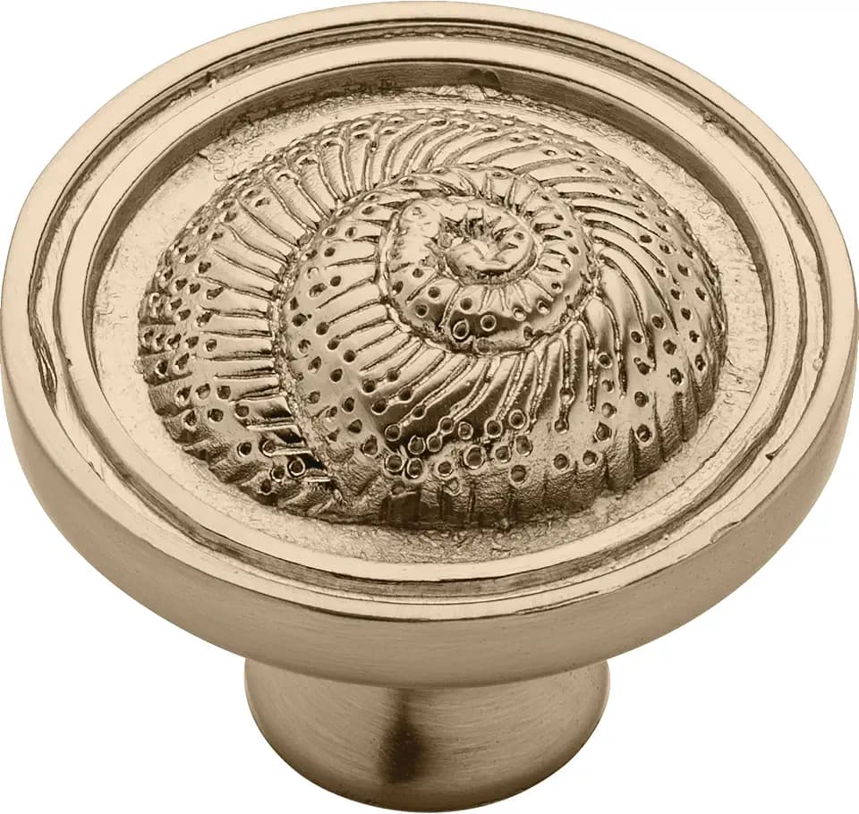 Franklin Brass 5 Pack Champagne Bronze Gold Cabinet Knobs 1-7/16 inch (37mm) Kitchen Cabinet Handles and Drawer Knobs for Cupboards, Dressers, Furniture, Bathroom Vanity | Seaside Cottage