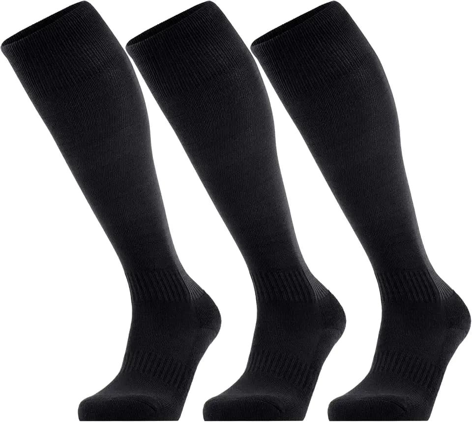 GRAPMKTG 3 Pack Softball Soccer Socks Baseball Football Socks for Youth Men and Women