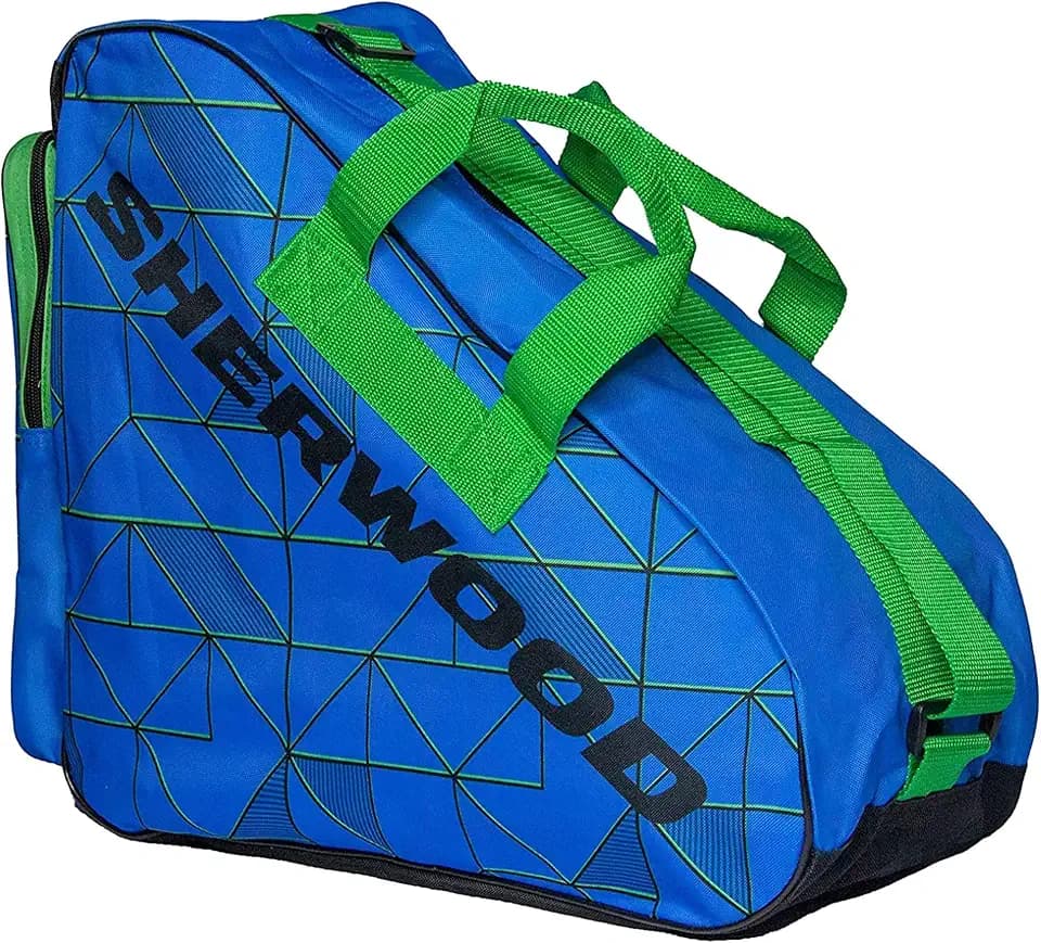 Sher-wood Sherwood Schlittschuhtasche, Inliner-Tasche für Erwachsene und Kinder, Eishockey-Bag, ideal für Rollschuhe und Eislaufschuhe (Blueline)