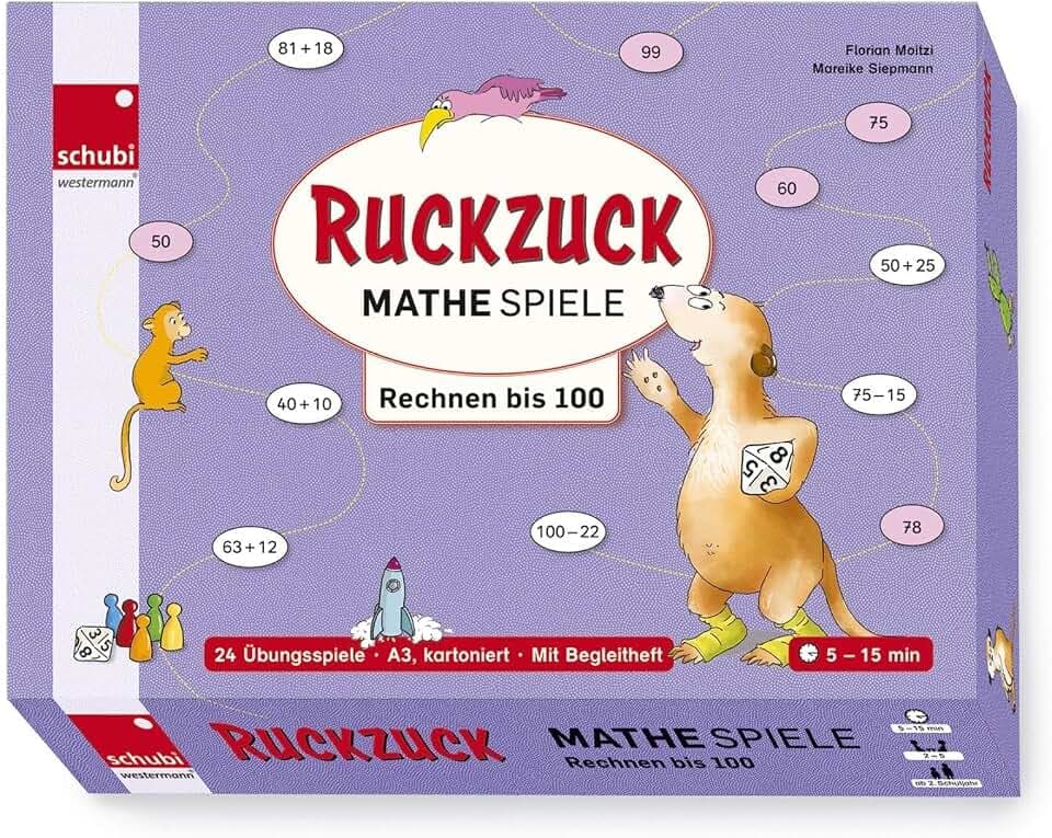 Ruckzuck Mathespiele: Rechnen bis 100 (Mathematik Spiel- und Übungsmaterial)