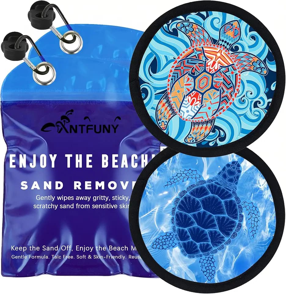 2 Packs Sand Remover Cleaner Eraser for Family Women Dog Beach Trip Essential Summer Vacation Must Have Travel Accessories Lake Day Necessities Cruise Ship Stuff Thing Need Gear Gift Supplies Towel