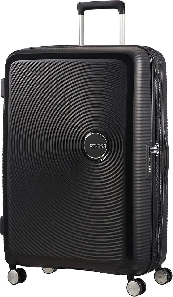American Tourister Soundbox - Spinner L Erweiterbar Koffer, 77 cm, 97/110 L, Schwarz (Bass Black)