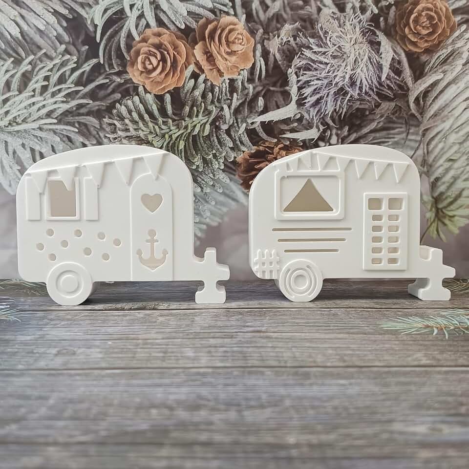 Silikonformen Gießformen Sommer, 3 Stück 3D Camping Bus Silikonform Maritime Silikonform Sommer Auto Gipsformen zum Gießen Gießformen Silikon Maritime Gießform Camping Bus für Handwerk (A)