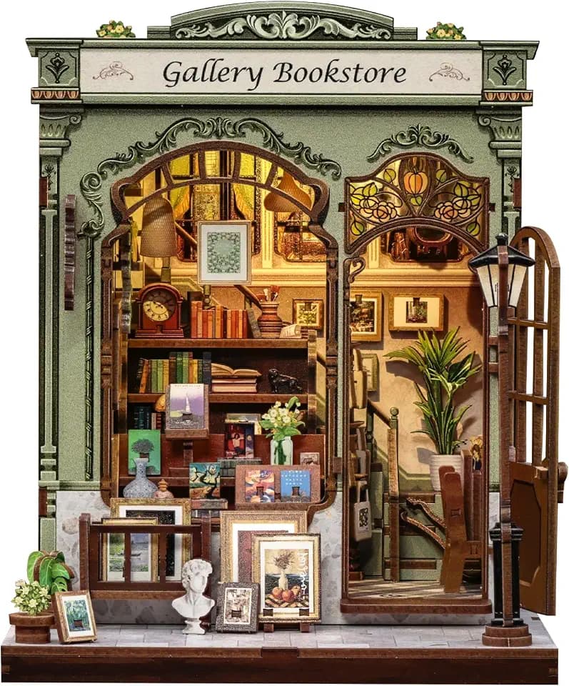 Cutefun Book Nook Kit – DIY Miniature House (Gallery Bookstore)