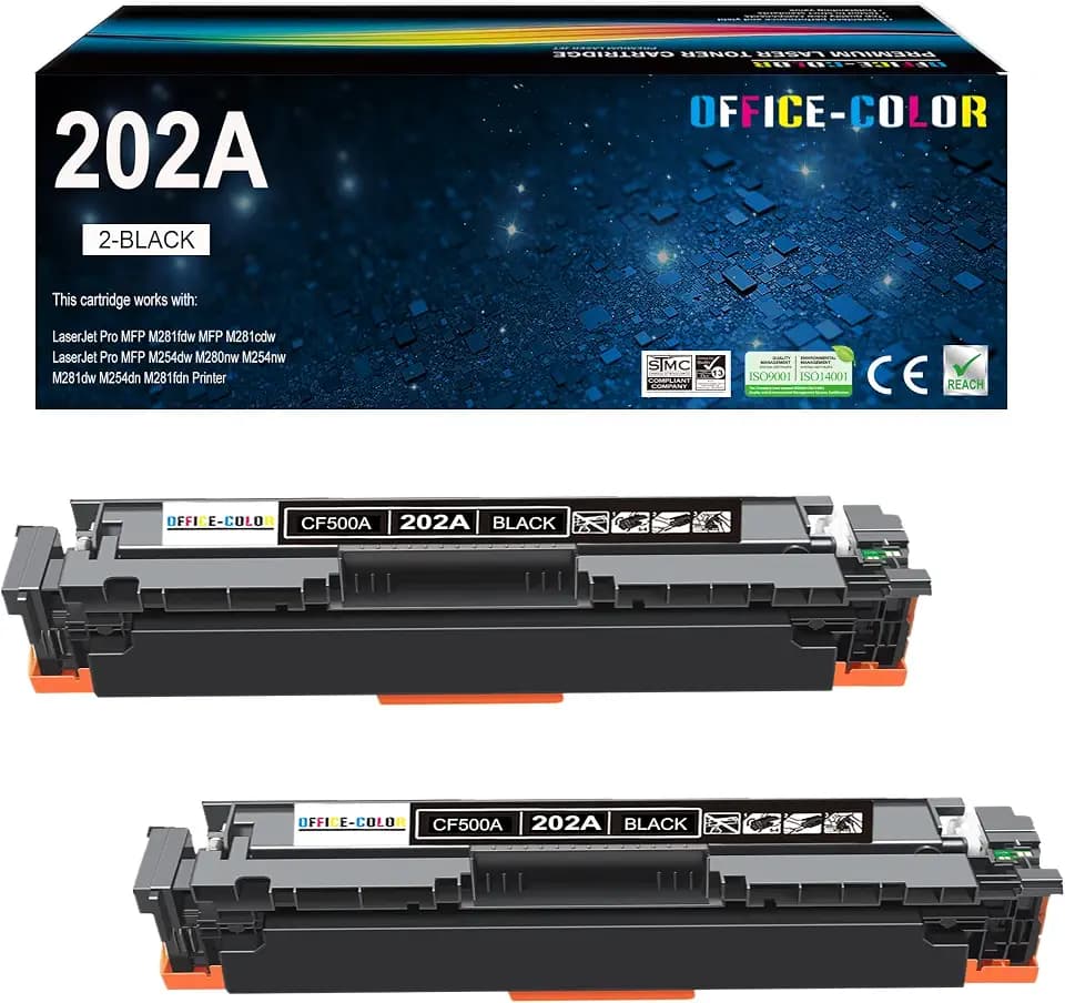 202A Black Toner Cartridge Replacement for HP 202A m281fdw M281cdw M254dw