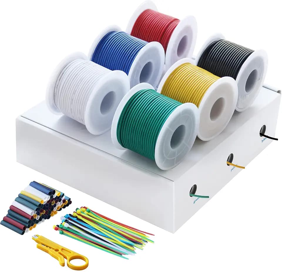 20AWG 0,5mm² Silikonlitzen-Set, 6 Farben, 7m je Farbe
