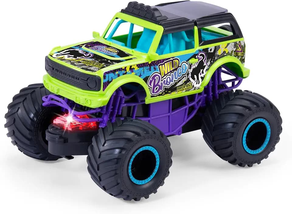 Dickie Toys - Wild Bronco Monstertruck ab 3 Jahre (18 cm) - Ford SUV als Monster-Truck mit coolem Licht & Sound, Spielzeug-Auto für Kinder mit Friktion und Gummireifen, inkl. Batterien