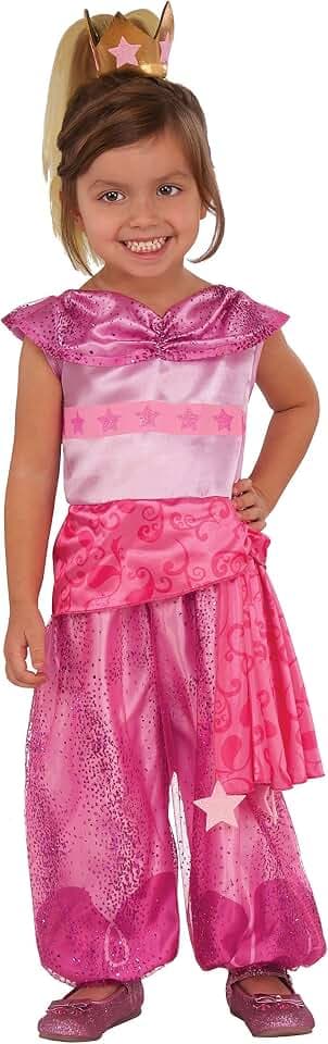 Rubies 510301XS Shimmer and Shine Leah Genie Kinderkostüm, Rose, X-S (2-3 Years)