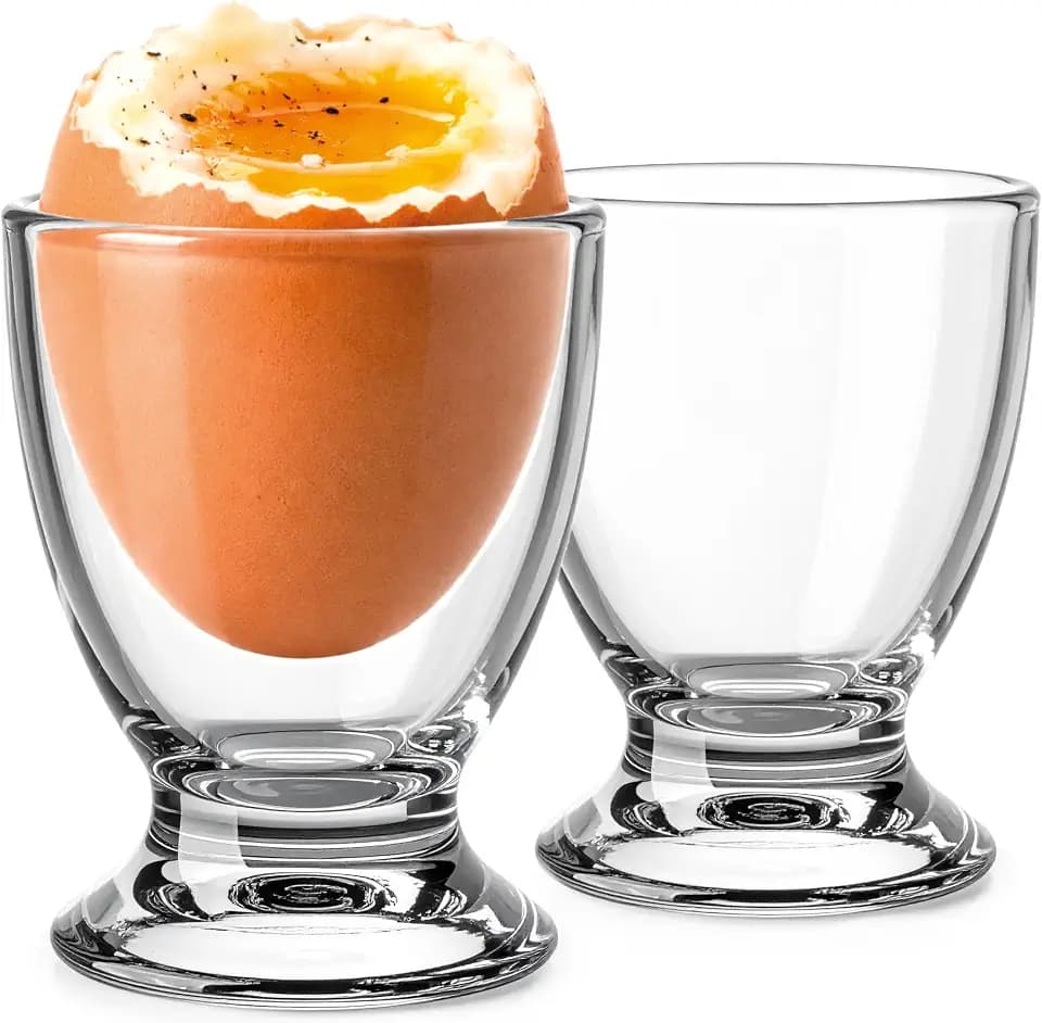 Glasmark KROSNO 1992 Eierbecher Glas 12er Set für Frühstück und Brunch