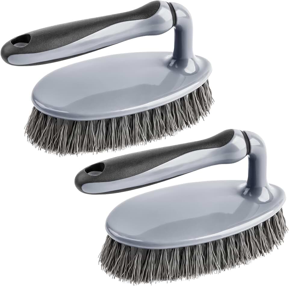 MR.SIGA Heavy Duty Scrub Brush with Comfortable Grip for Bathroom Shower