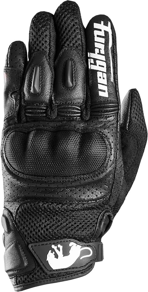 Furygan TD12 & EVO Motorradhandschuhe für Herren - Handfläche 100% Leder - Touchscreen - Sommerhandschuhe - Gute Belüftung - Mittelhandschutz D3O
