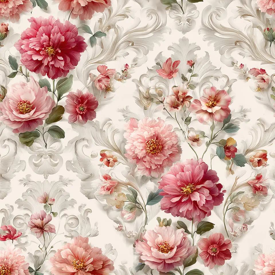 Peel and Stick Wallpaper, Pink Rose on Lace Background Wall Art, 236in x 17.7in, Waterproof, Removable, Eco-Friendly, Ideal for Bedroom Living Room Apartment Decor