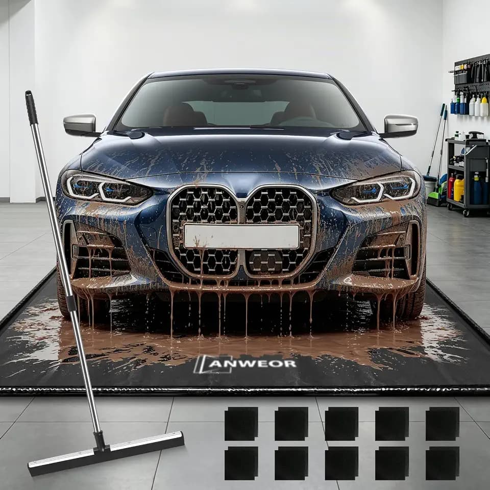 7'9" x 18' Garage Floor Mat 650 GSM Containment Mat for Under Car