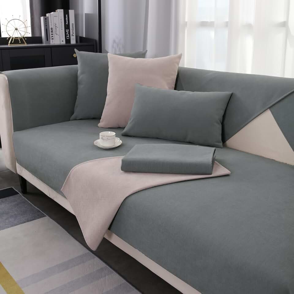 Chenille Sofabezug, Rutschfester Couch üBerzug, Hund Katze Sofaschoner, 1/2/3/4 Sitzer Sofa üBerwurf, füR U Form/L Form Sektionssofa