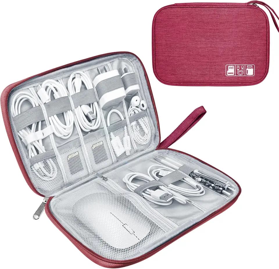 Lcsmaokin Portable Electronic Organizer Case,Travel Cable Organizer Bag