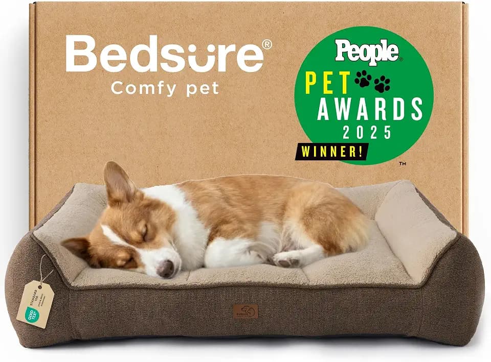 Bedsure SupportMax® Extra Thick Orthopedic Dog Bed Medium Size Dog