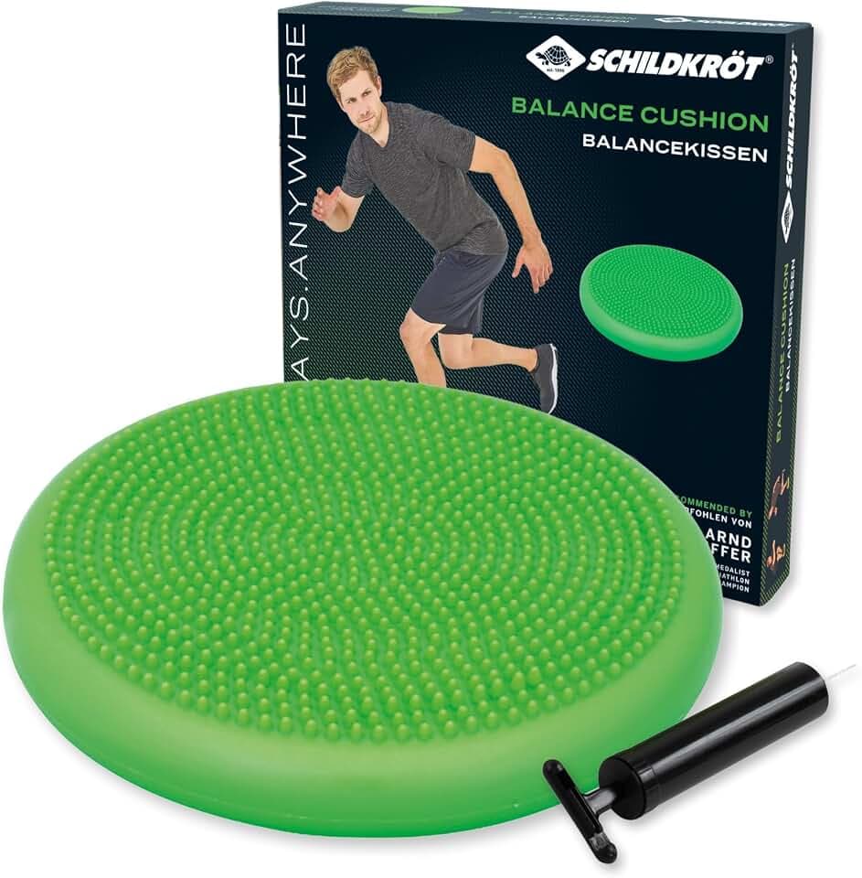 Schildkröt® Balance-Kissen, Grün, inklusive Handpumpe, in 4-Farb Karton