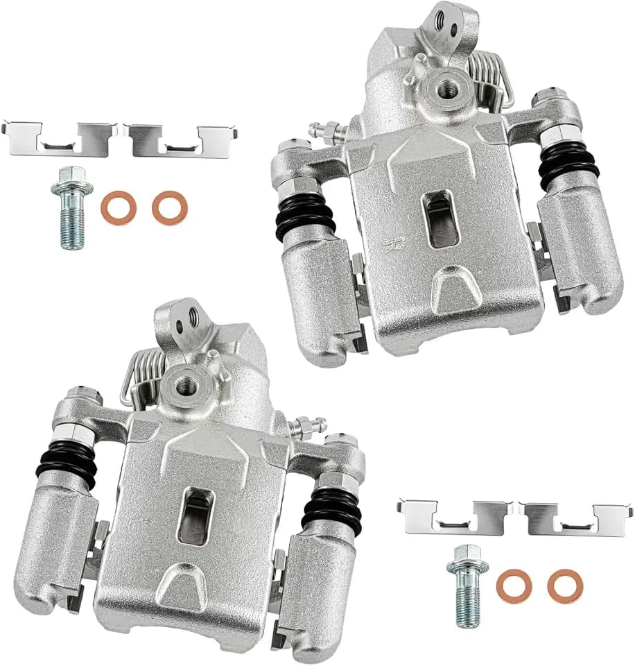 cciyu Rear Left & Right Disc Brake Calipers w/Bracket 19B3302 19B3303
