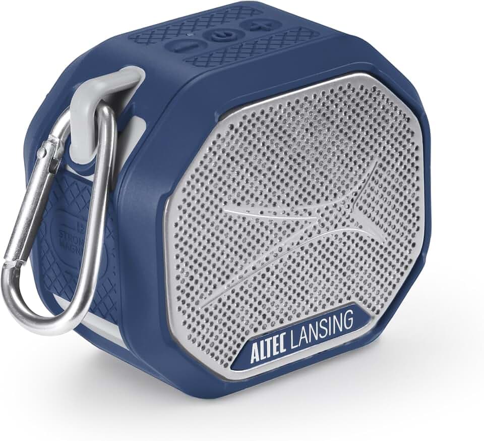 Altec Lansing HYDRATREK Magnetic Bluetooth Speaker, Waterproof IP67, Portable Speaker, True Wireless Pairing, USB-C Quick Charge, 3.7V 400mAh Battery, Voice Assistant, Perfect for Any Adventure