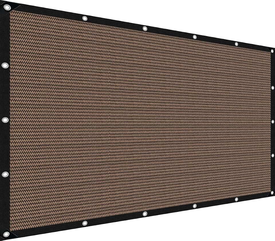 85% Garten Schattierungsnetz-Leicht luftdurchlässig Schattennetz,Sonnensegel für Garten,Auto,Sonnensegel Mit Einfassung Mit Ösen,Braun