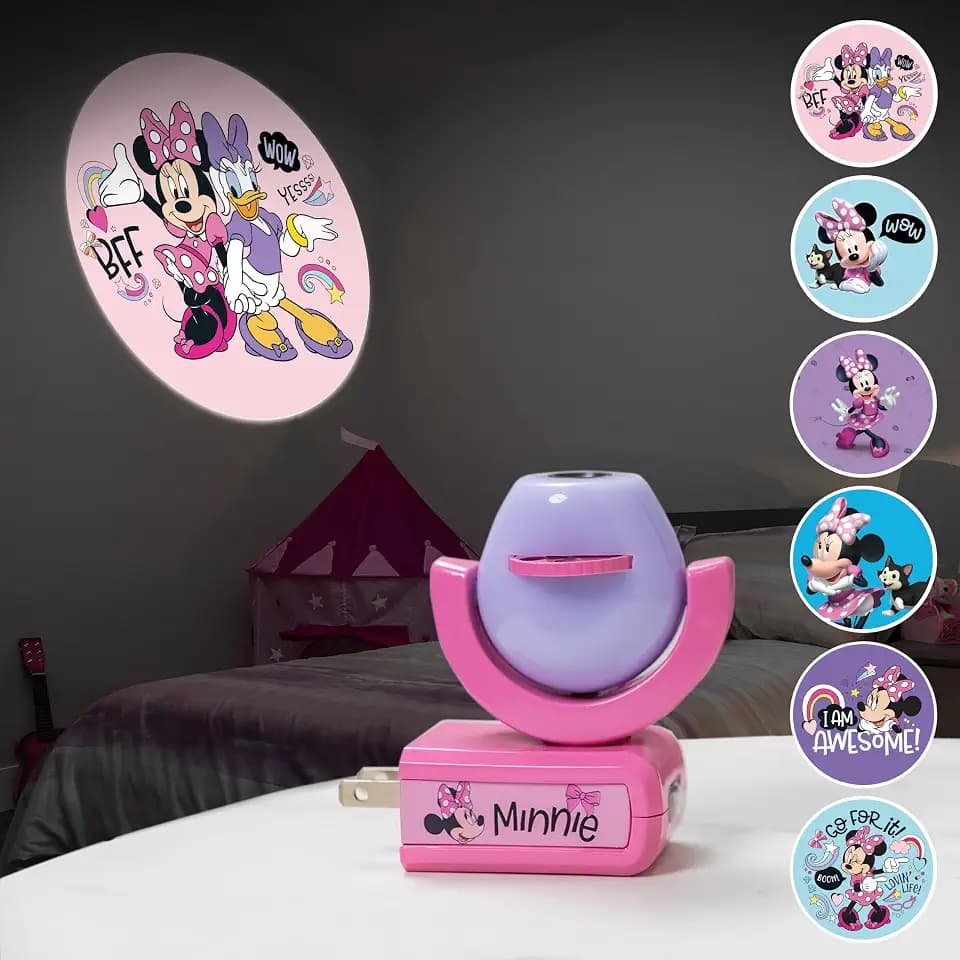 Projectables Minnie Mouse Night Light with Dusk to Dawn Sensor
