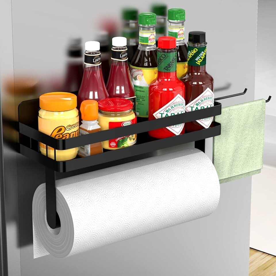 ZUNTO Magnetic Paper Towel Holder for Fridge, Strong Magnet, No Drill