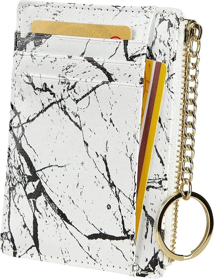 Damen 8 Karten Slim Minimalist Card Holder Coin Changes Purse Front Pocket Wallet B07VXC7YQ8