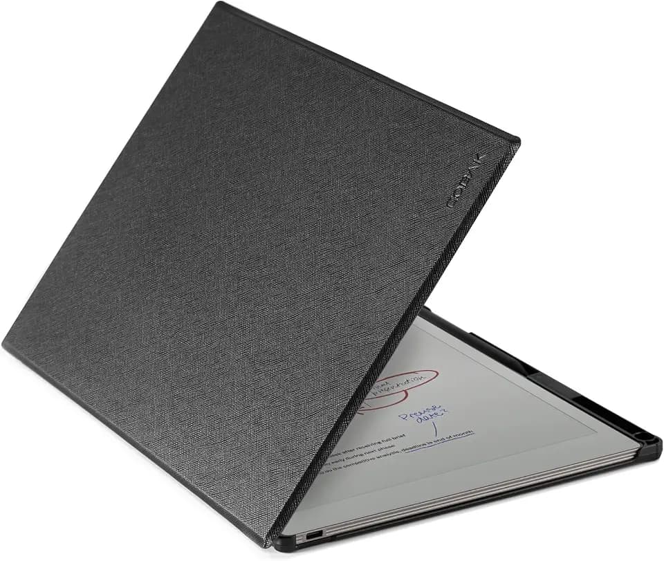 CoBak Case for Remarkable Paper Pro Color Tablet 11.8" 2024 Released- Smart Auto Sleep/Wake Folio Lightweight Protective Cover with Built-in Pen Holder and Nibs Holder (Black)