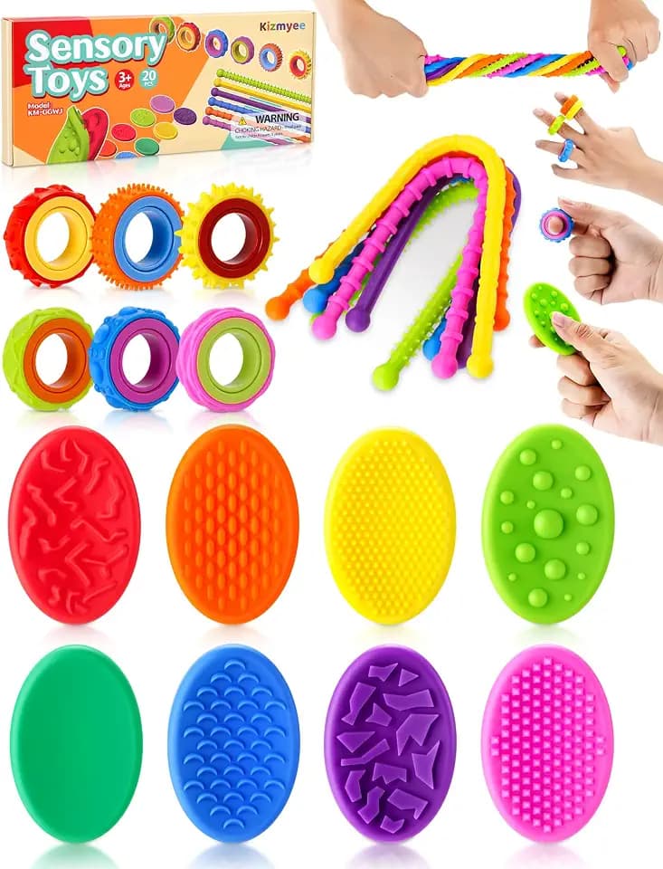 Kizmyee 20 Stück Fidget Toys, Sensorik Spielzeug für Adhs Hilfsmittel, Anti