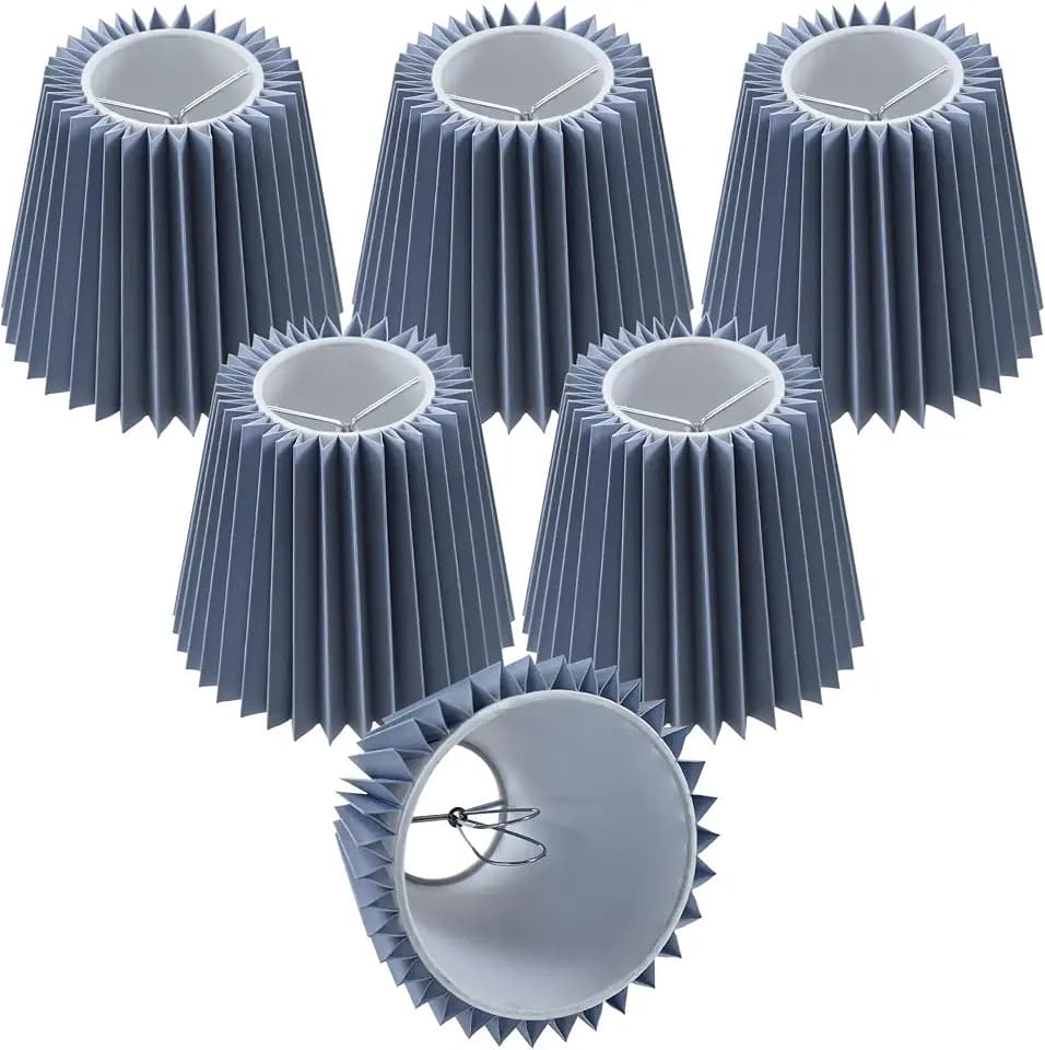 Small Pleated Lampshade Chandelier Shades Set of 6,Light Bulb Shade