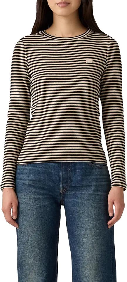 Levi's Damen Essential Housemark Long-sleeve Tee T-Shirt