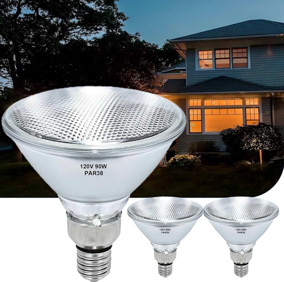 PAR38 Halogen Flood Light Bulbs 90W 2 Pcs, Fit for Indoor Outdoor