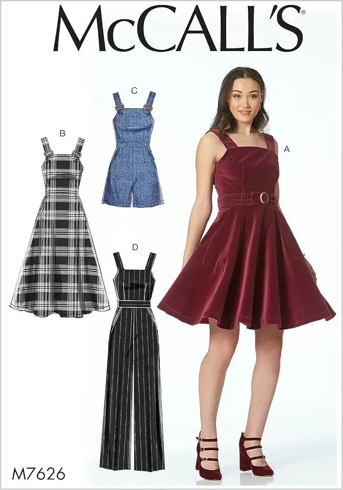 McCall's Patterns Dresses, Belt, Romper, And Jumpsuit With Pockets