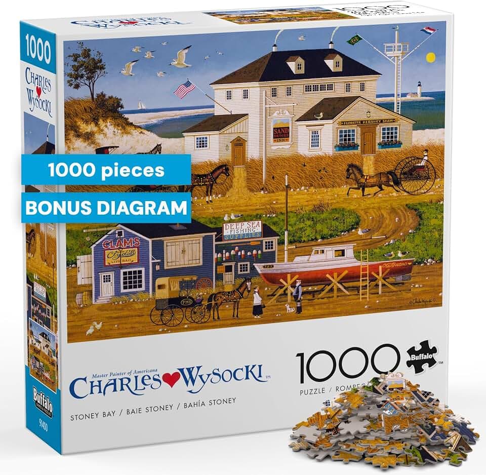 Buffalo Games - Charles Wysocki Stoney Bay - 1000 Piece Puzzle for Adults