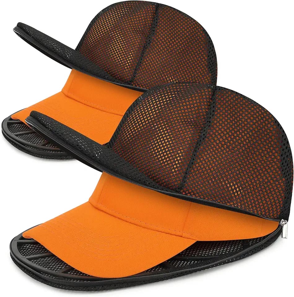 Hat Washer Cage, Hat Washer for Baseball Caps, Hats Washing Machine with Frame and Washers Bag, Keep the Hats in Shape, Suitable for Adult 2 Pack Black