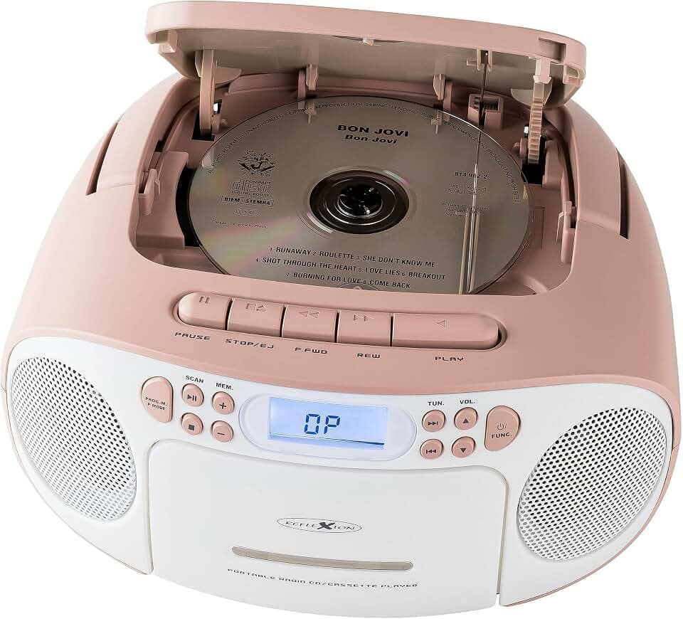 REFLEXION CD-Player mit Kassette, UKW-Radio, AUX, Netz- & Batteriebetrieb
