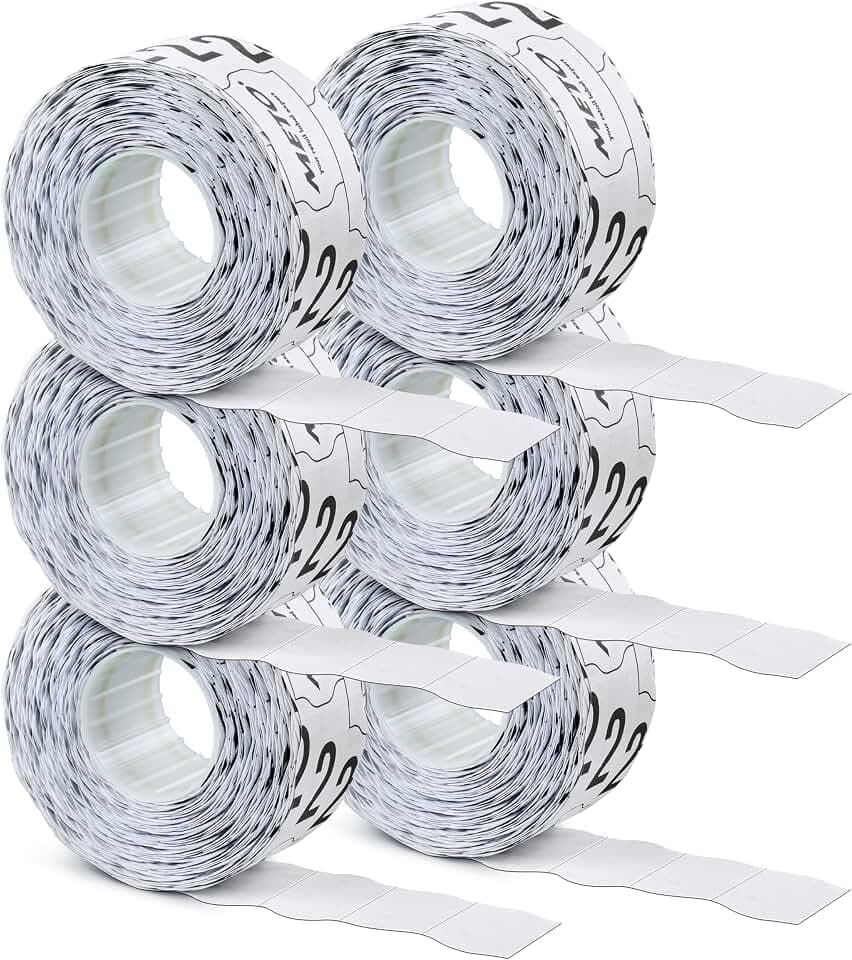 SATO Kendo Auszeichner Etiketten 26 x 12 mm, weiß, permanent, 6.000 Stück