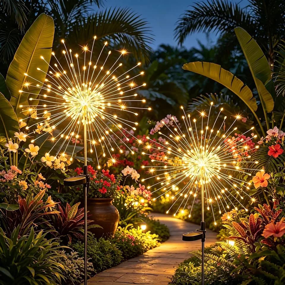 Solar Lights Outdoor, 150LED 2Pack Garden Decor Outdoor Lights