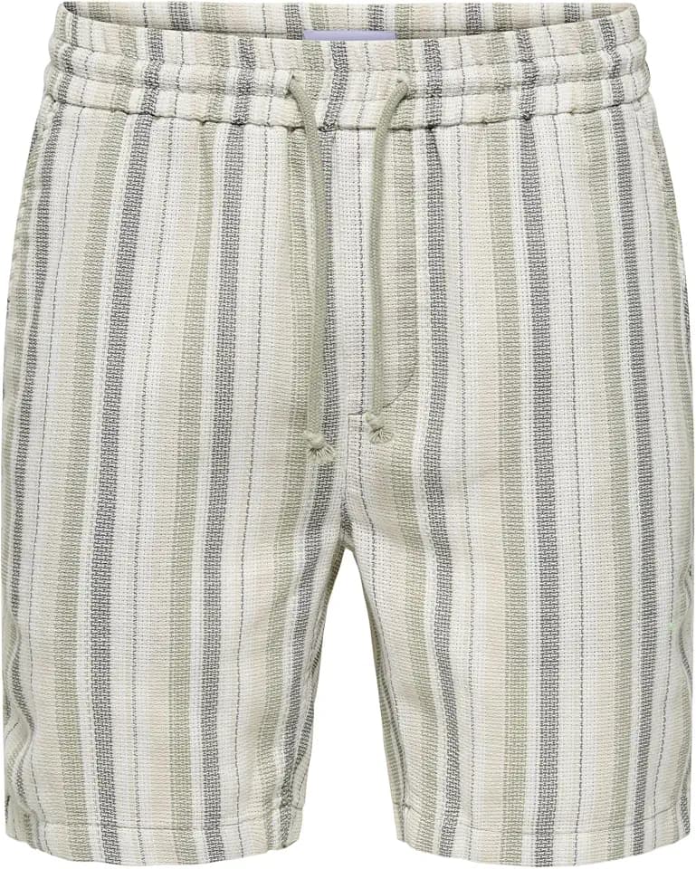 Only & Sons Herren Onstrev Life Reg Struc Stripe Shorts Onstrev Life Reg Struc Stripe Shorts