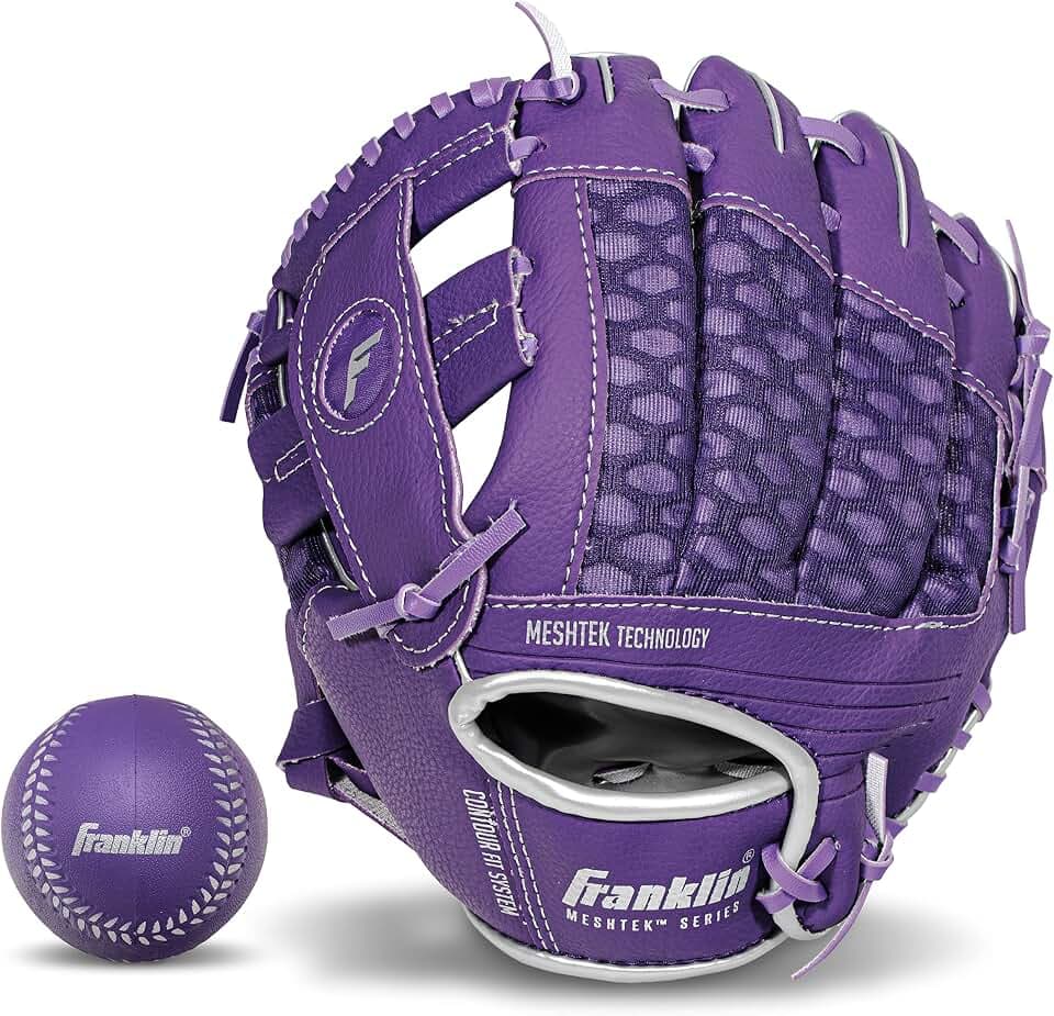 Franklin Sports Kids Meshtek Glove + Ball