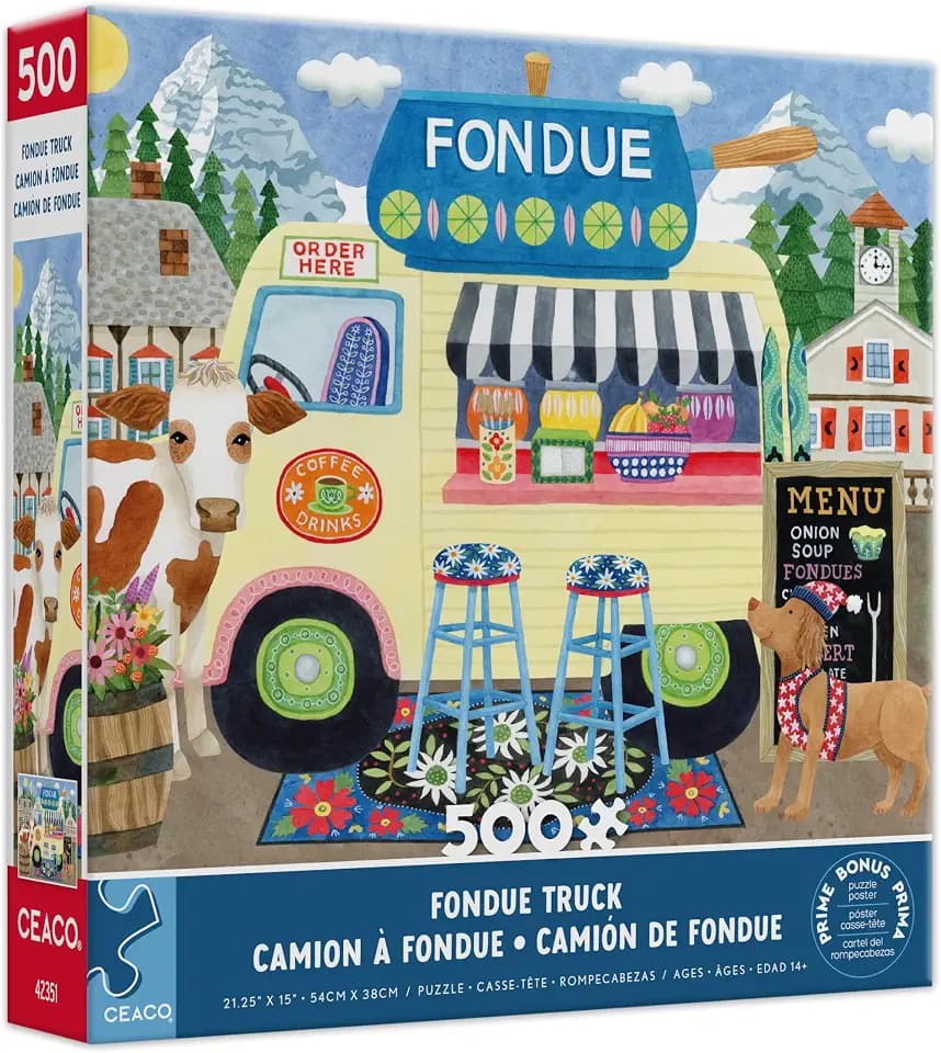 CEACO Stephanie Peterson Jones, The Fondue Truck, 500 Piece Jigsaw Puzzle